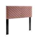 Alyson Angular Channel Tufted Performance Velvet Full / Queen Headboard - Dusty Rose