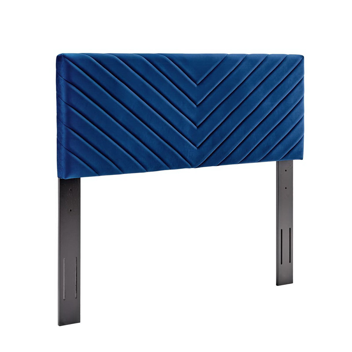 Alyson Angular Channel Tufted Performance Velvet Full / Queen Headboard - Navy