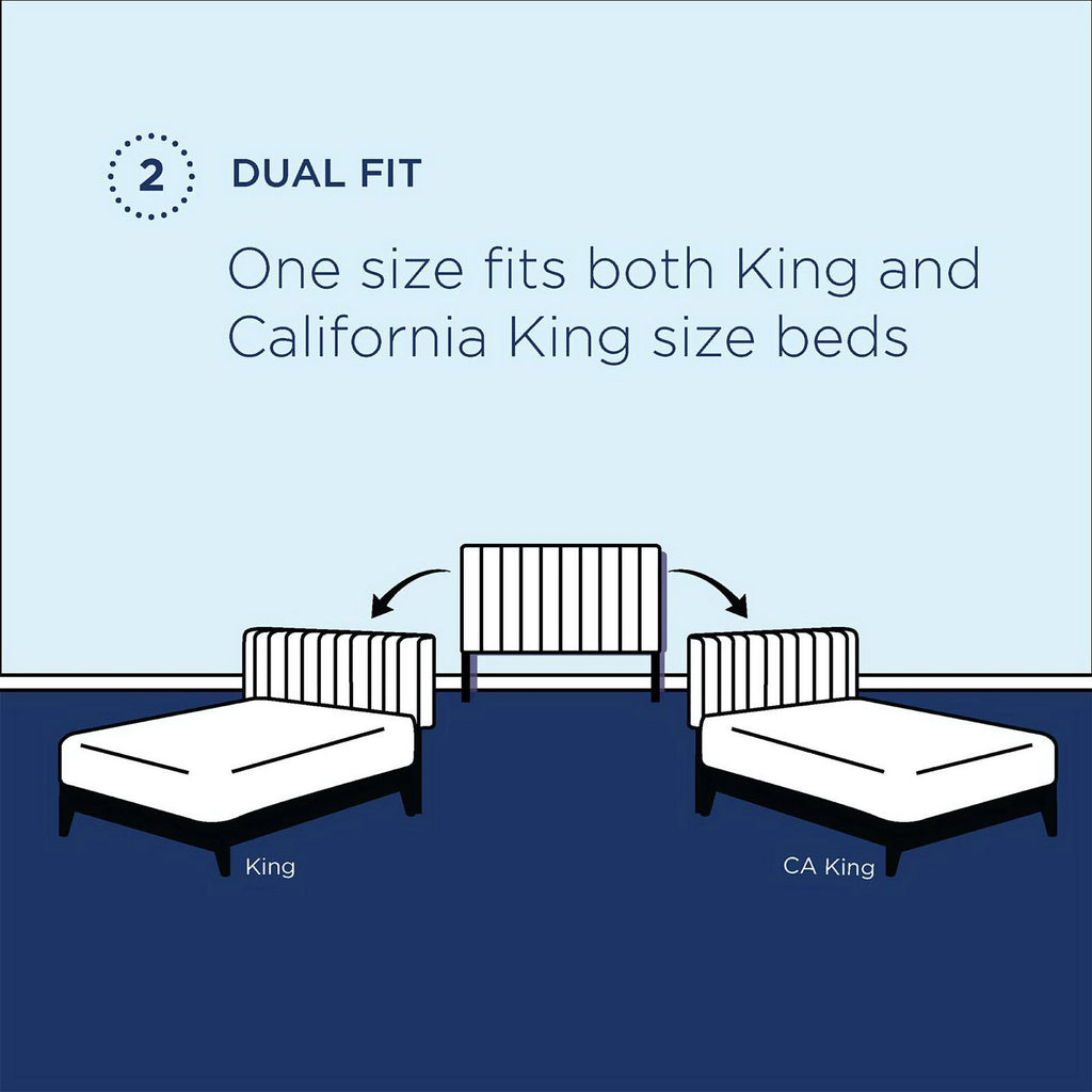 Alyson Angular Channel Tufted Performance Velvet King / California King Headboard - Charcoal