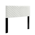 Alyson Angular Channel Tufted Performance Velvet King / California King Headboard - White