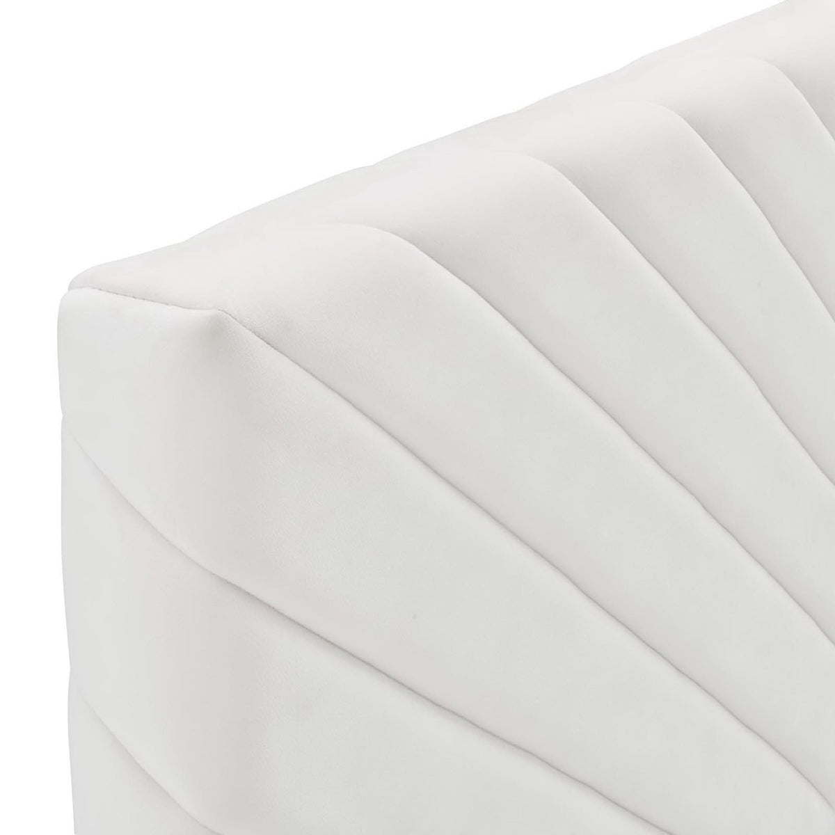 Alyson Angular Channel Tufted Performance Velvet King / California King Headboard - White