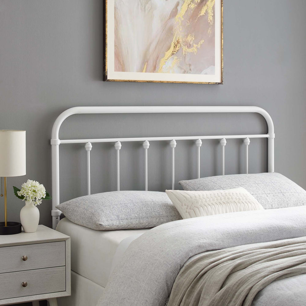 Sage Metal Full Headboard - White