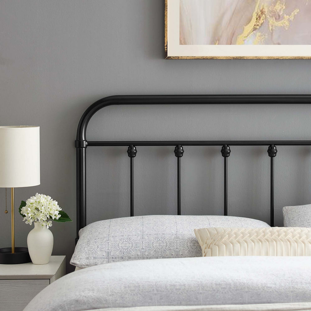 Sage Metal Queen Headboard - Black