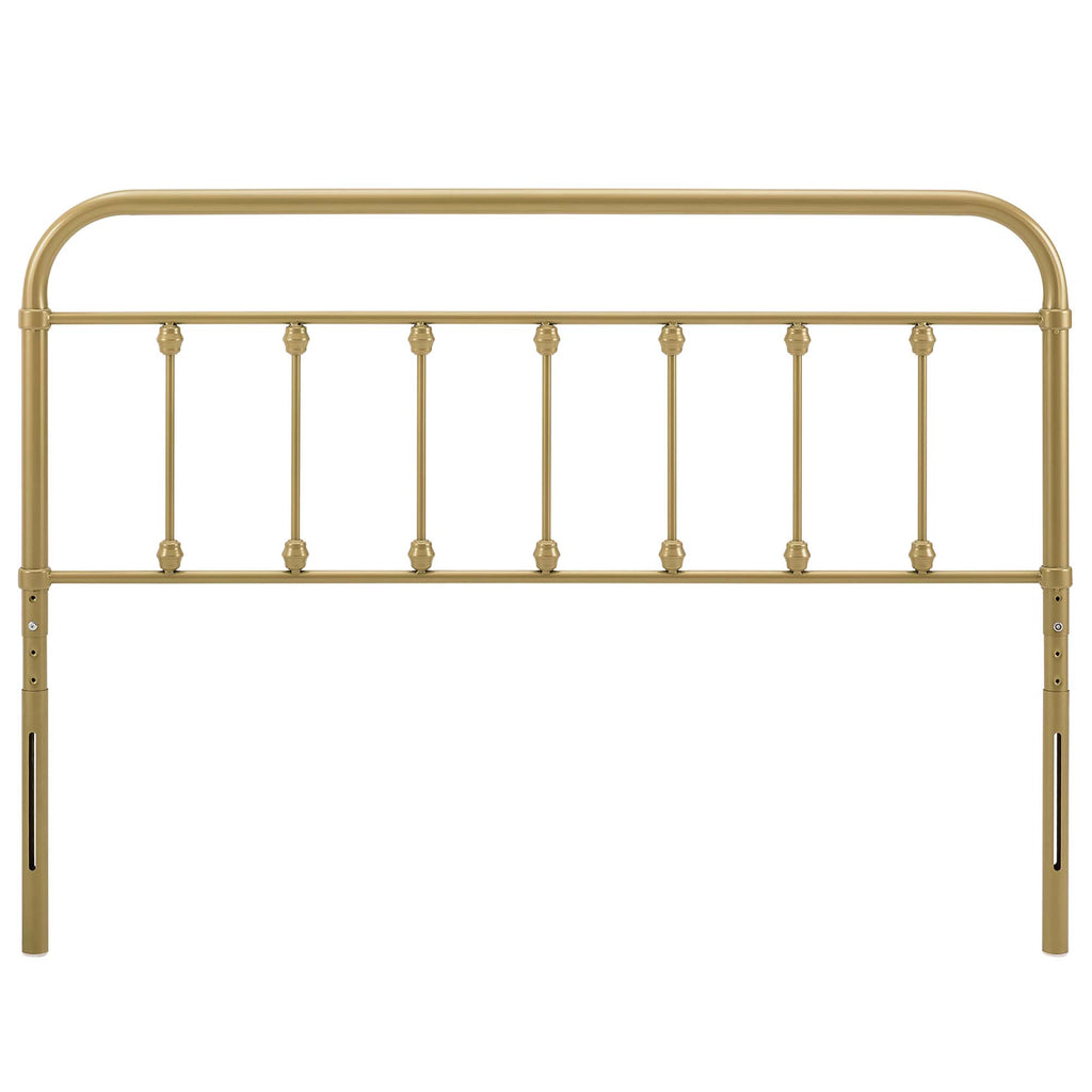 Sage Metal King Headboard - Gold