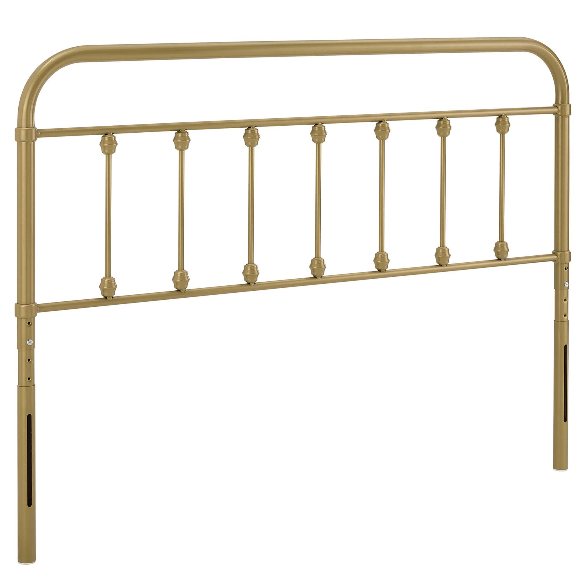 Sage Metal King Headboard - Gold