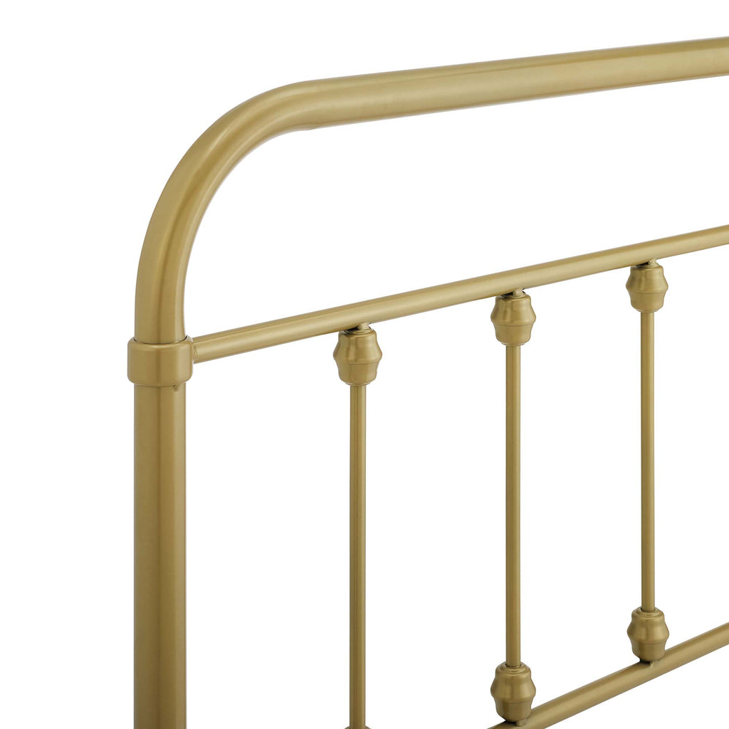 Sage Metal King Headboard - Gold