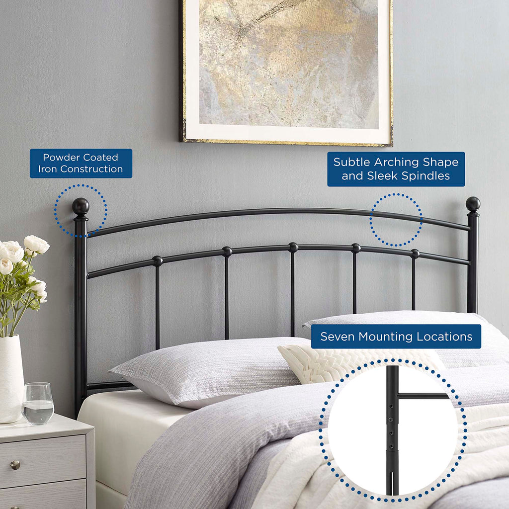 Abigail Metal Twin Headboard - Black