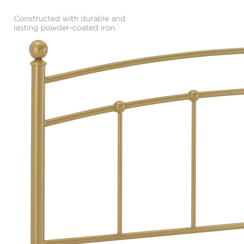 Abigail Metal Full Headboard - Gold