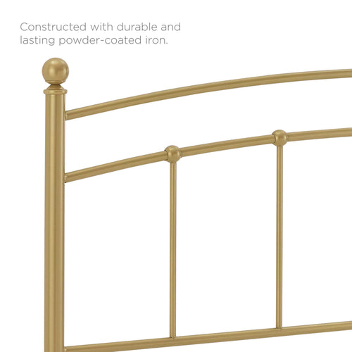 Abigail Metal Full Headboard - Gold