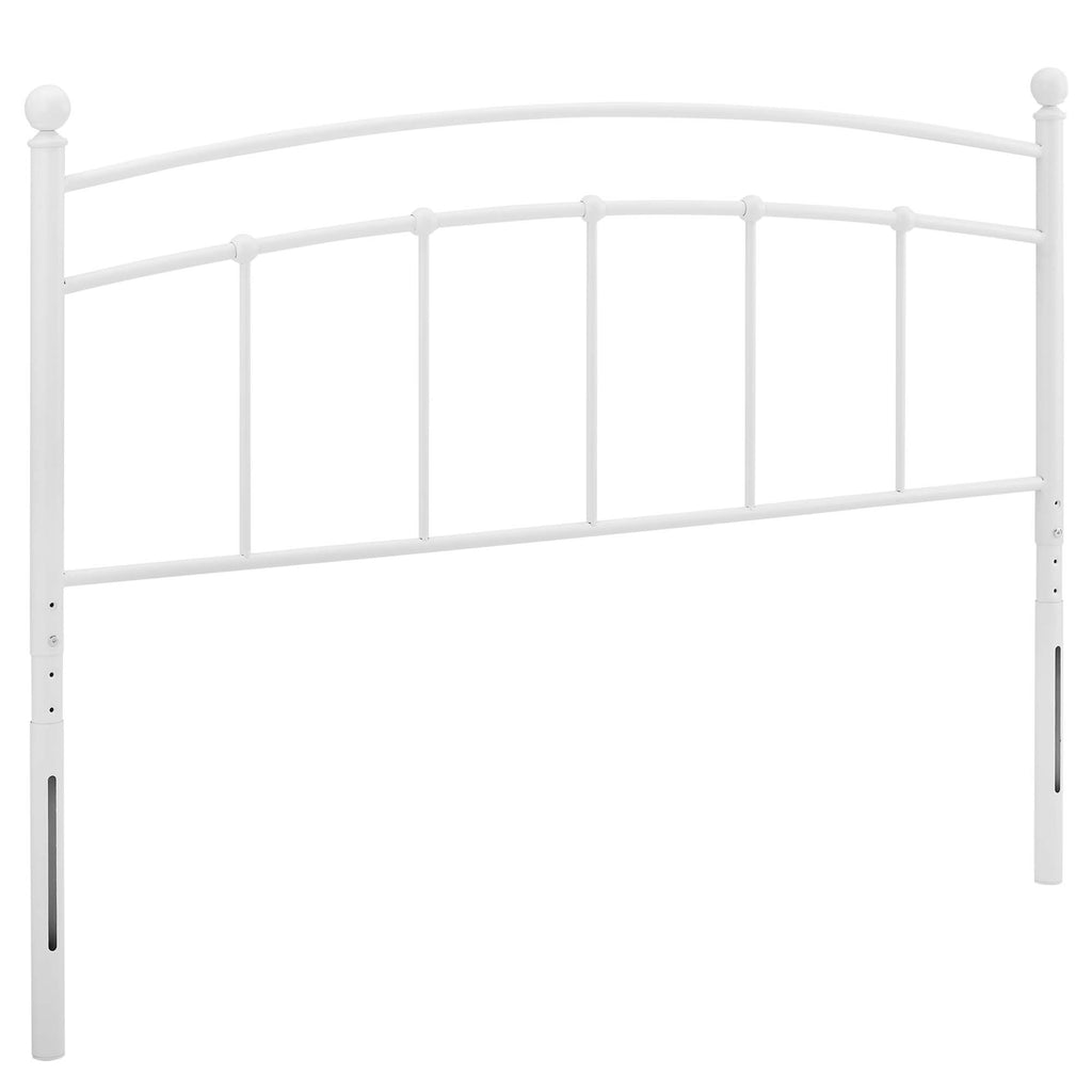 Abigail Metal Queen Headboard - White
