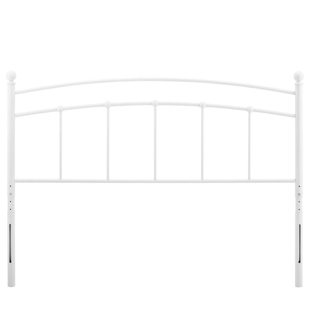Abigail Metal Queen Headboard - White