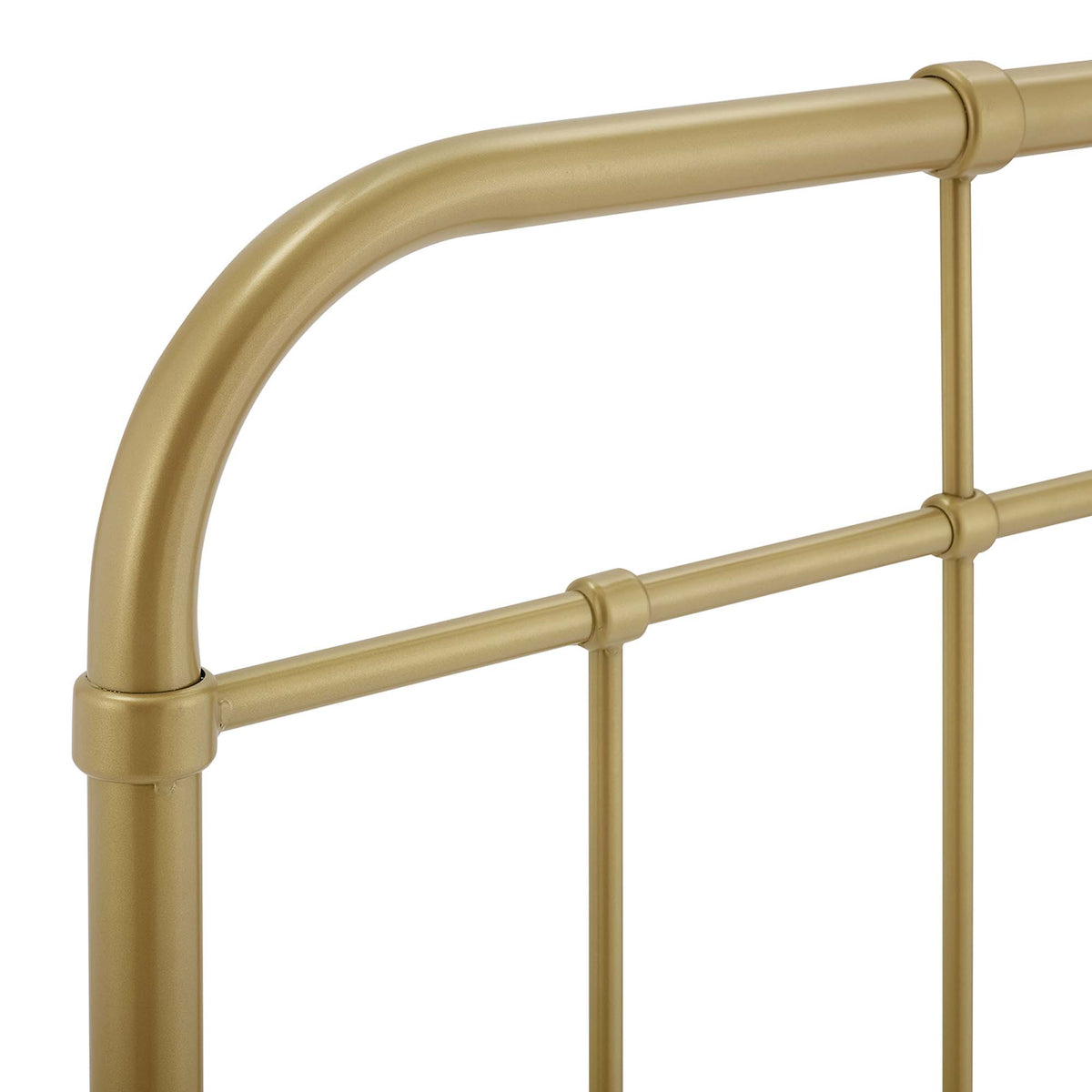 Alessia Metal Twin Headboard - Gold