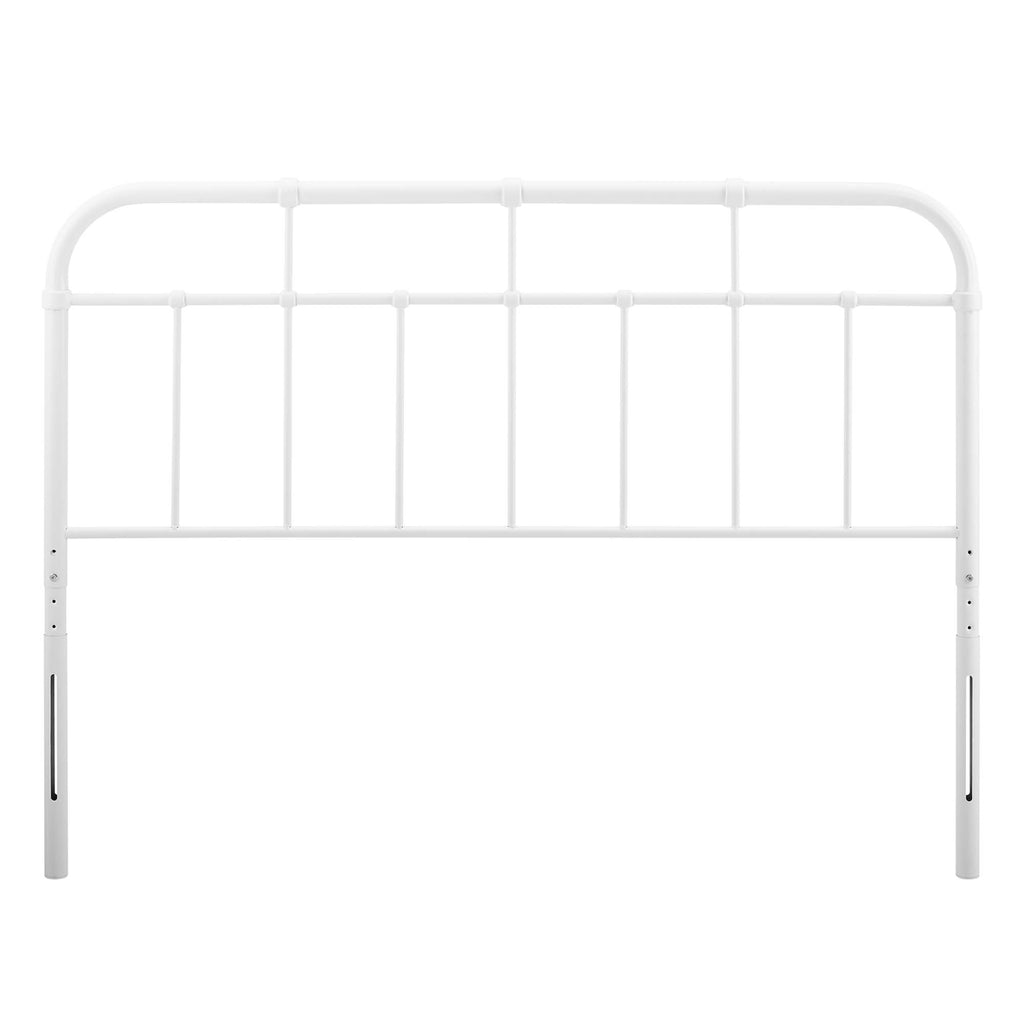 Alessia Metal Queen Headboard - White