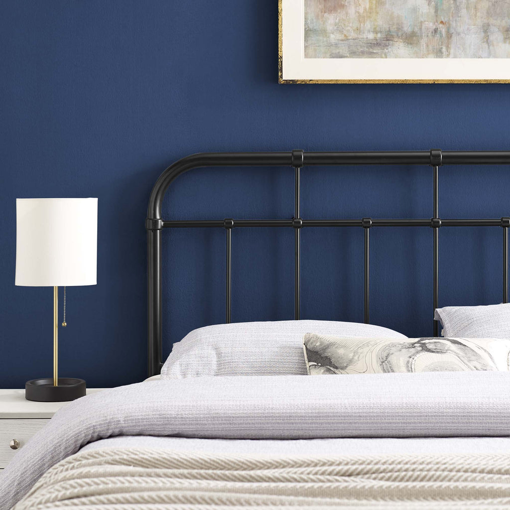 Alessia Metal King Headboard - Black