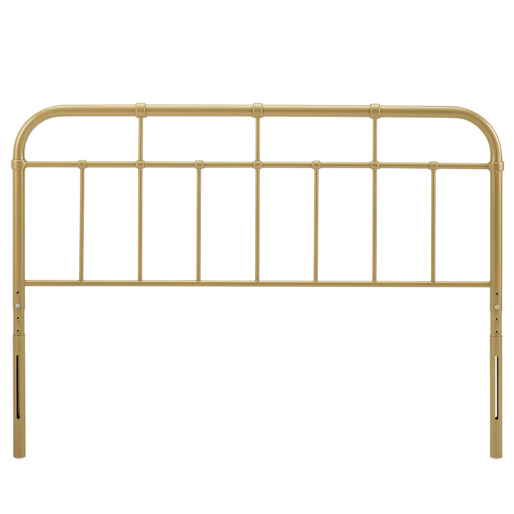 Alessia Metal King Headboard - Gold