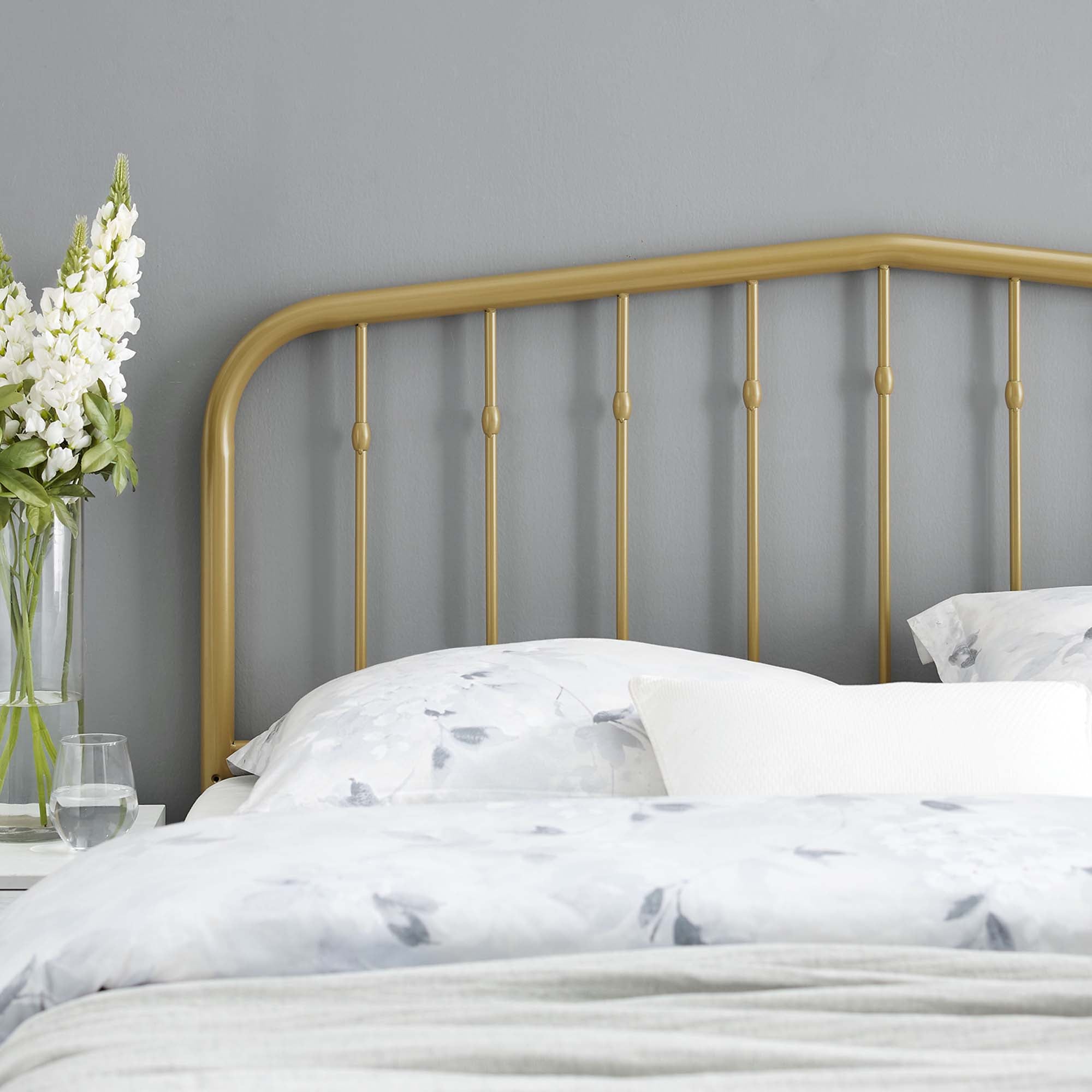 Lennon Metal Twin Headboard - Gold