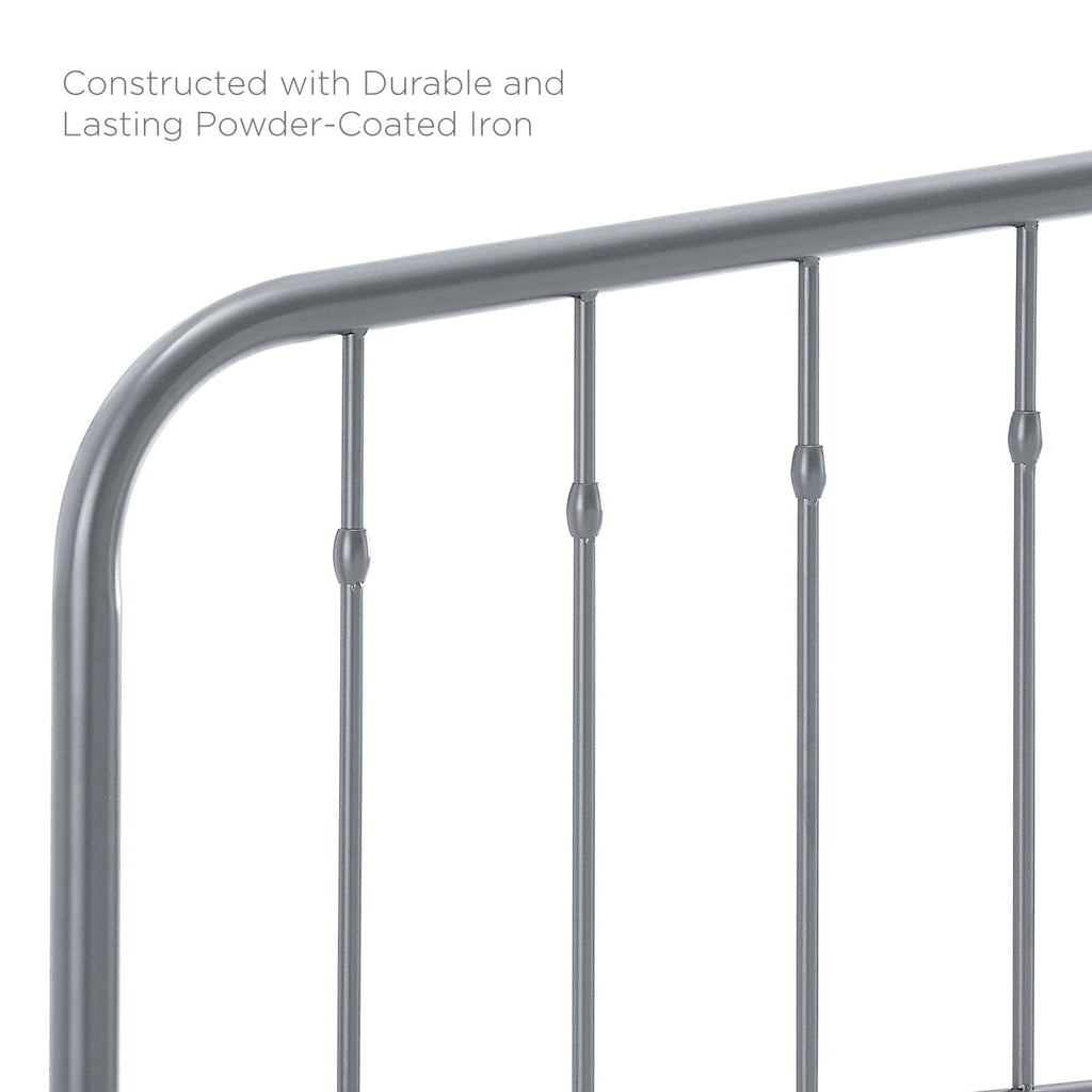 Lennon Metal Twin Headboard - Gray