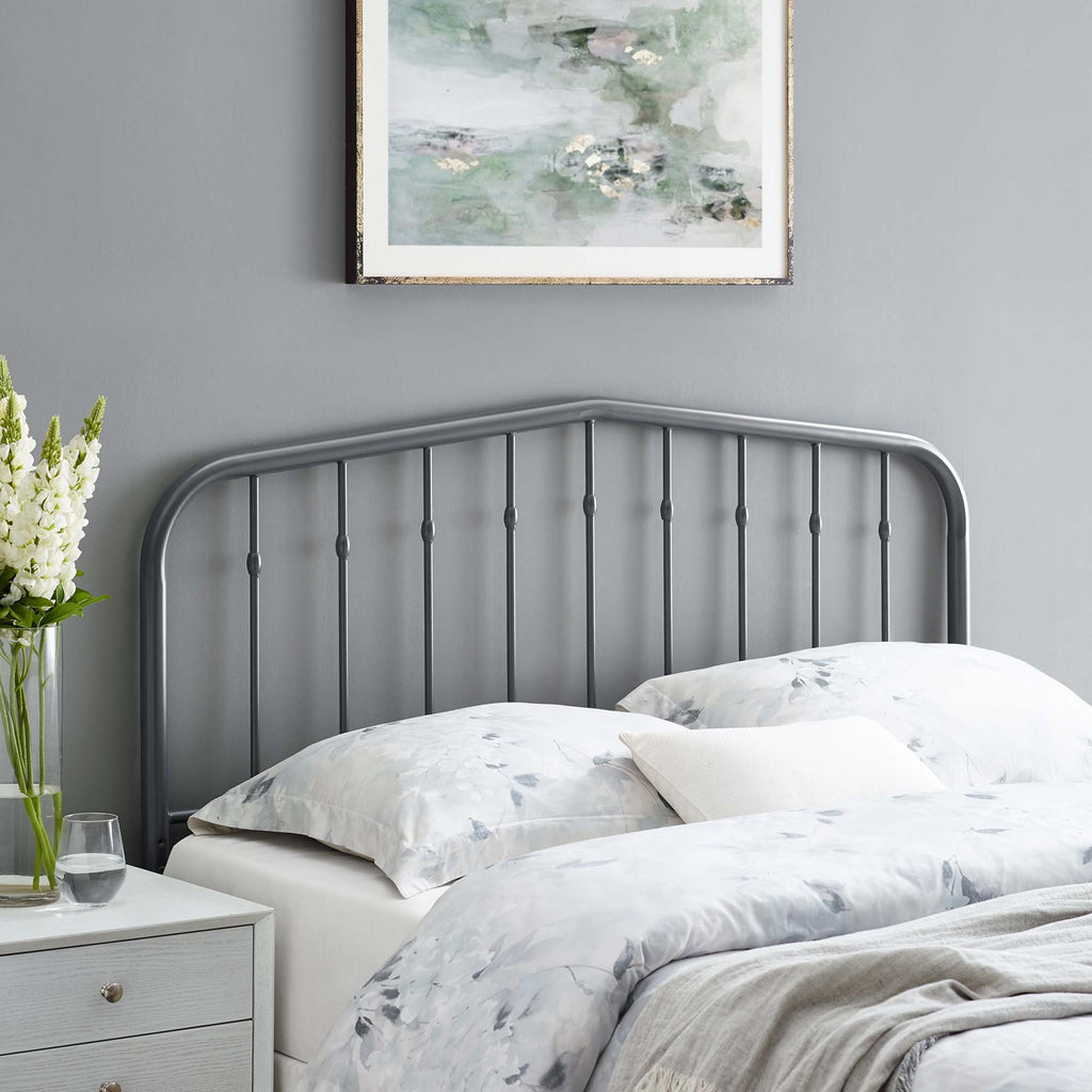 Lennon Metal Full Headboard - Gray