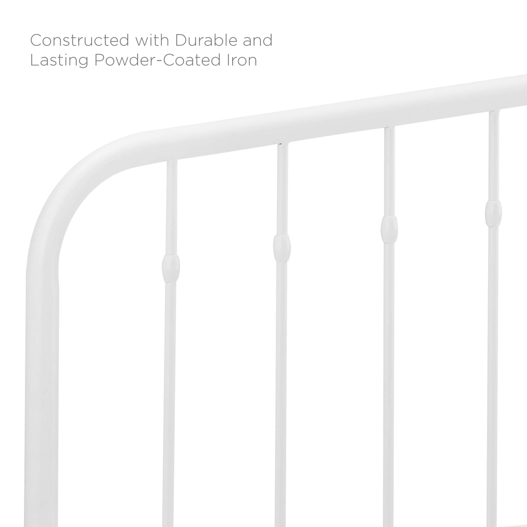 Lennon Metal Full Headboard - White