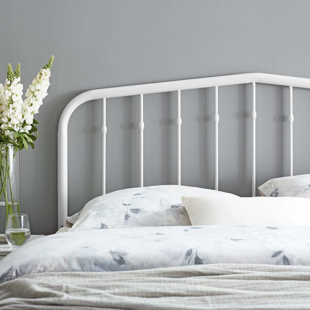 Lennon Metal Full Headboard - White