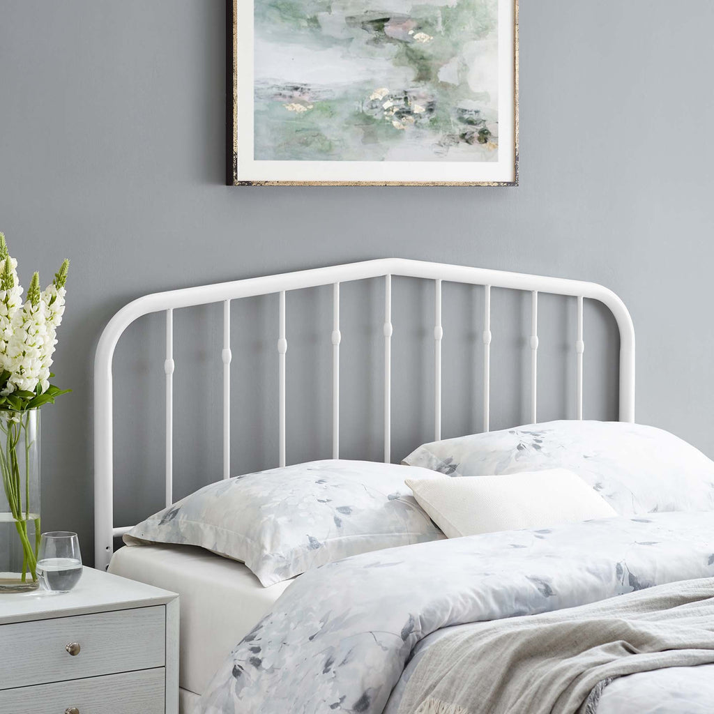 Lennon Metal Full Headboard - White