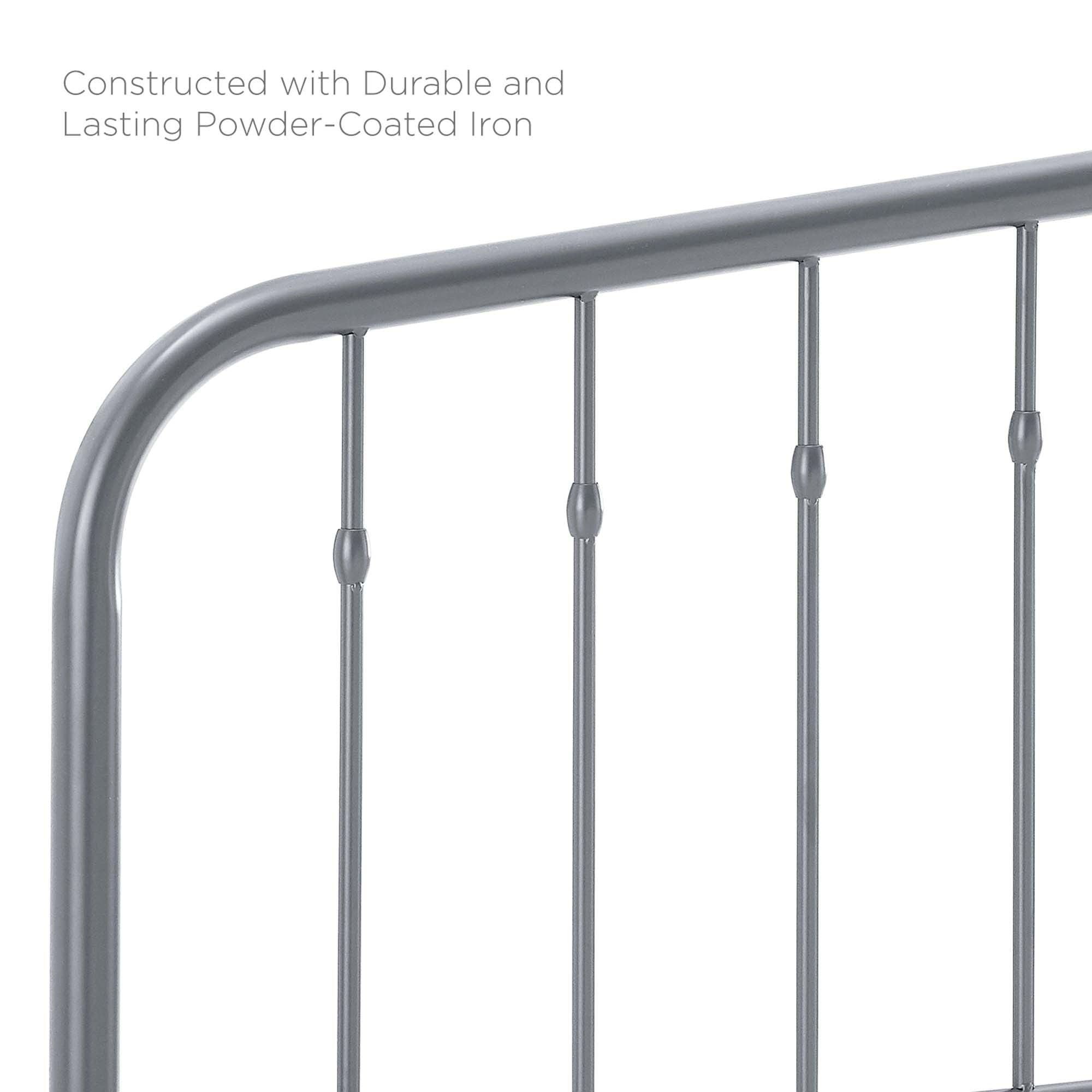 Lennon Metal Queen Headboard - Gray
