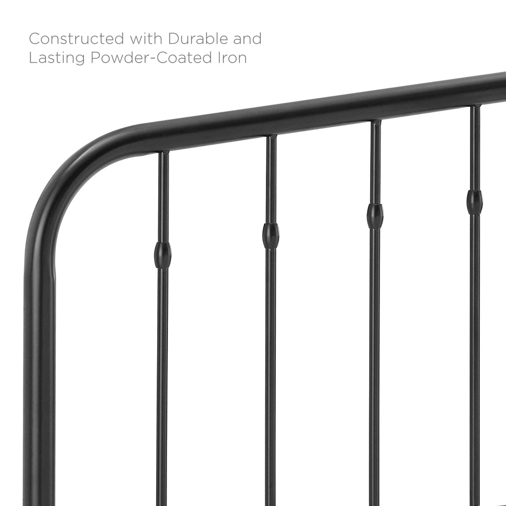 Lennon Metal King Headboard - Black