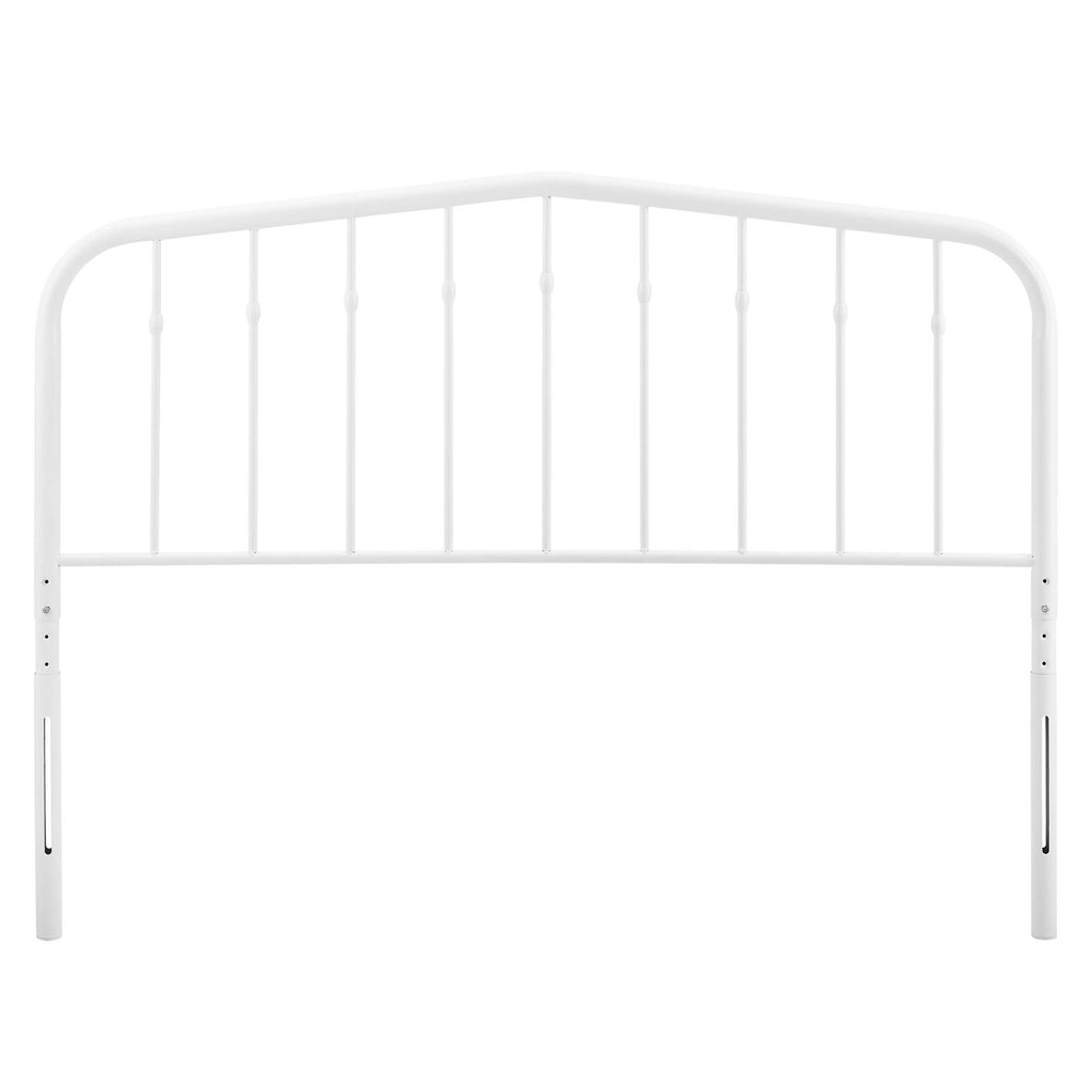 Lennon Metal King Headboard - White