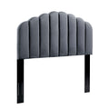 Veronique Performance Velvet Twin Headboard - Charcoal