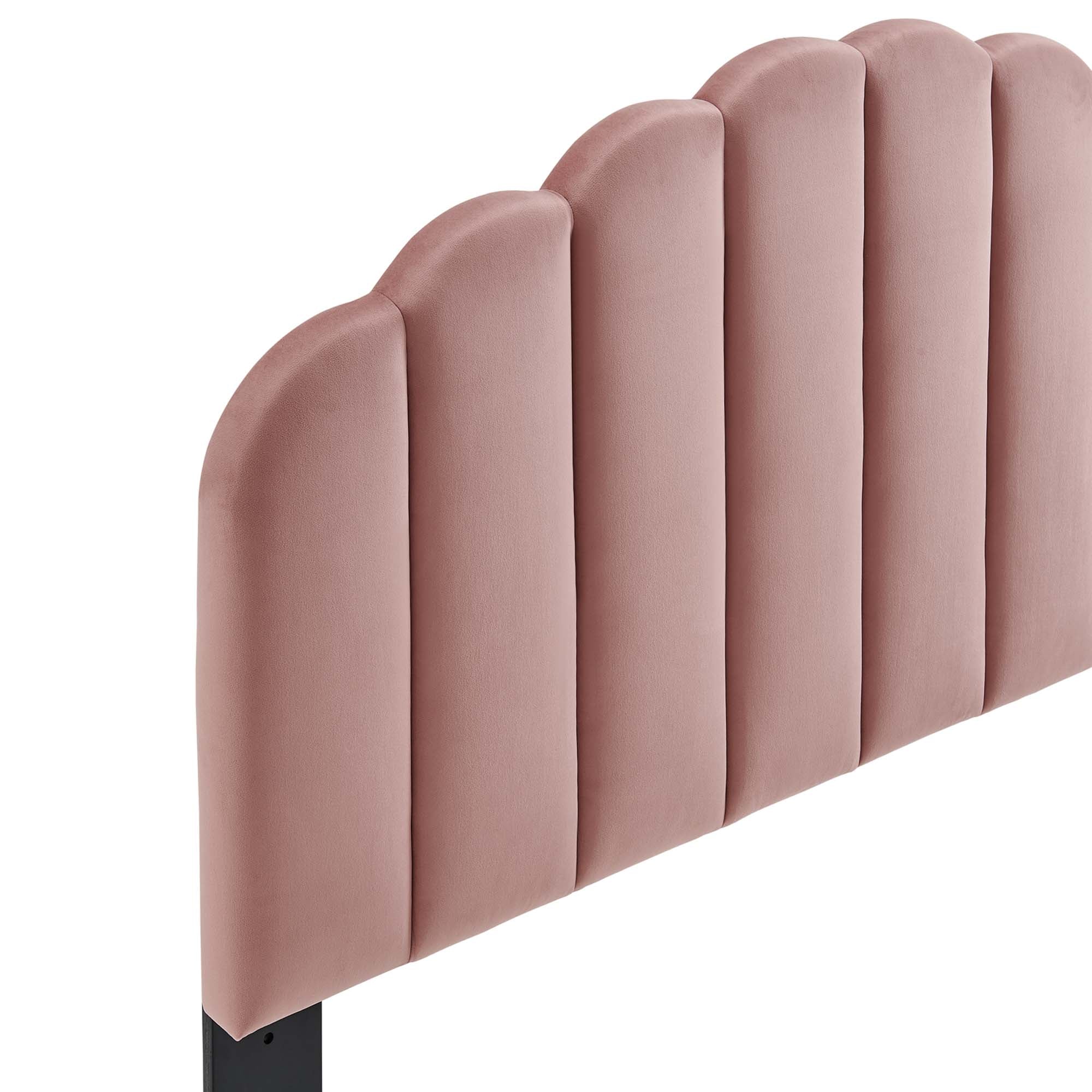 Veronique Performance Velvet Twin Headboard - Dusty Rose