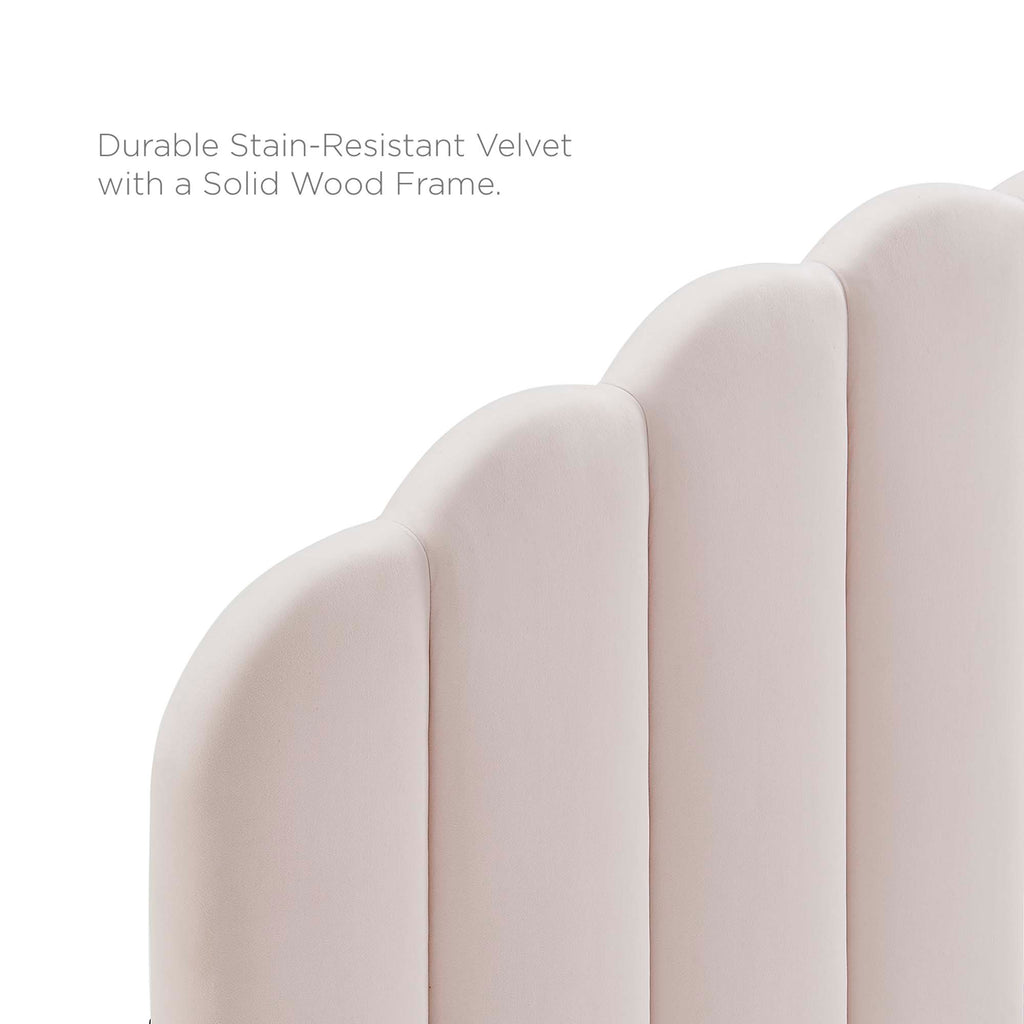 Veronique Performance Velvet Twin Headboard - Pink