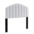 Veronique Performance Velvet Twin Headboard - White