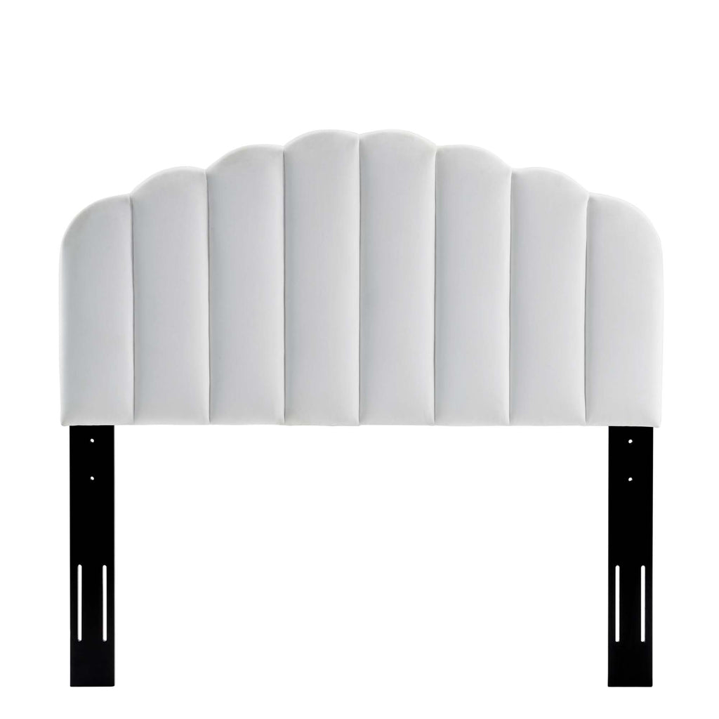 Veronique Performance Velvet Twin Headboard - White