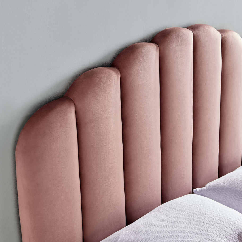 Veronique Performance Velvet Full/Queen Headboard - Dusty Rose