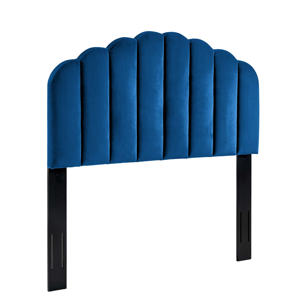 Veronique Performance Velvet Full/Queen Headboard - Navy