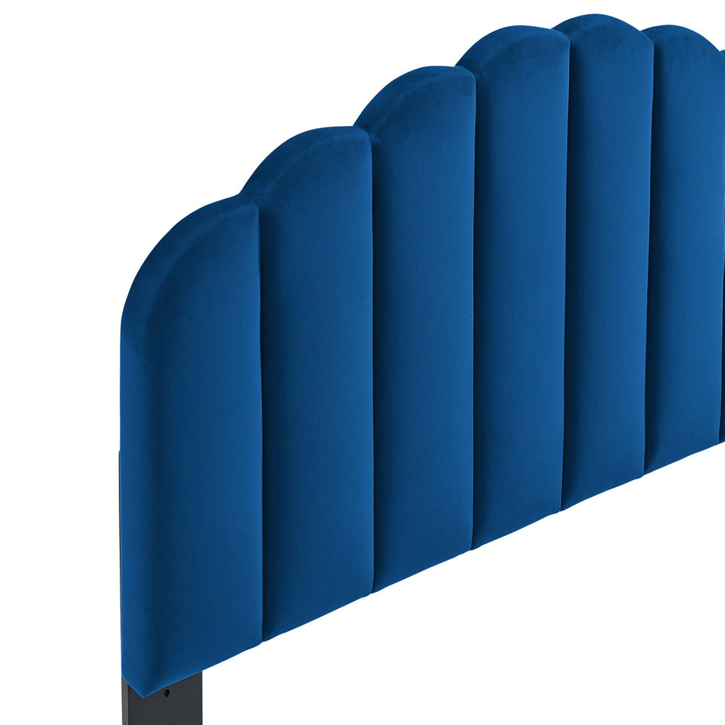 Veronique Performance Velvet Full/Queen Headboard - Navy