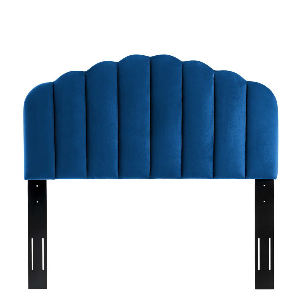 Veronique Performance Velvet Full/Queen Headboard - Navy
