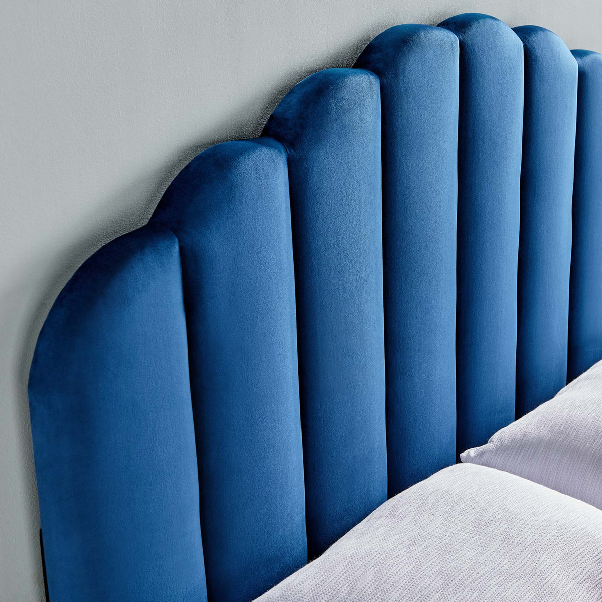 Veronique Performance Velvet Full/Queen Headboard - Navy