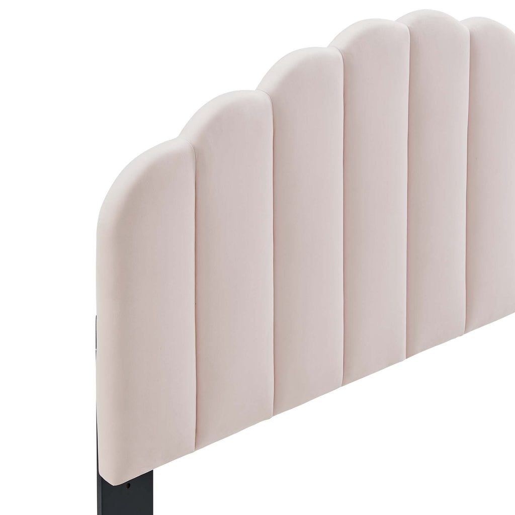 Veronique Performance Velvet Full/Queen Headboard - Pink