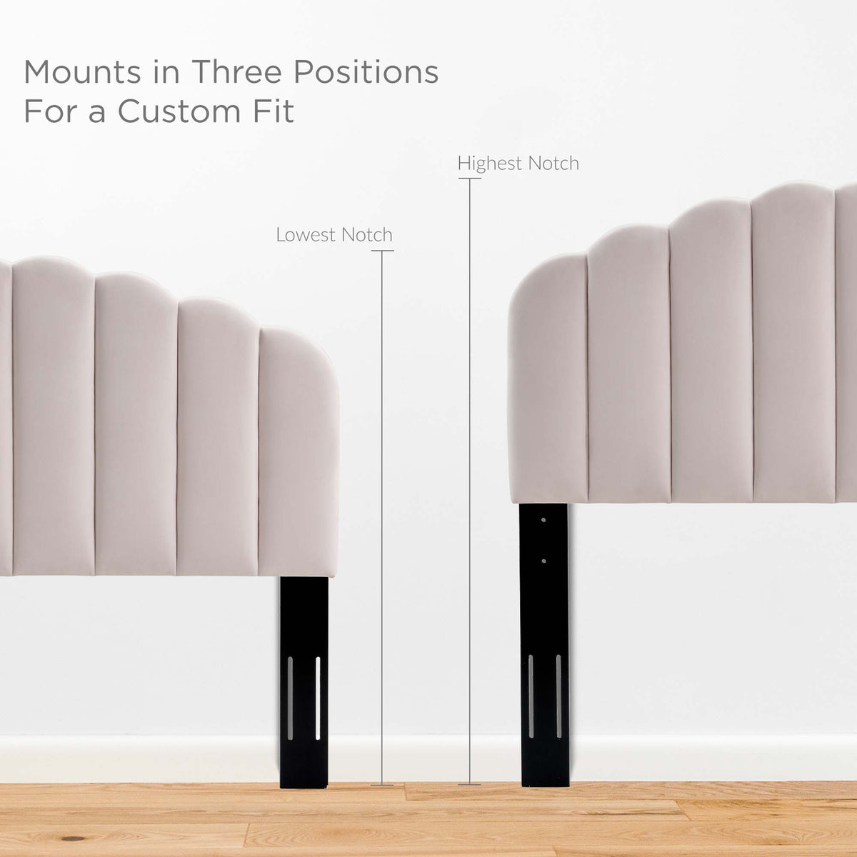Veronique Performance Velvet Full/Queen Headboard - Pink