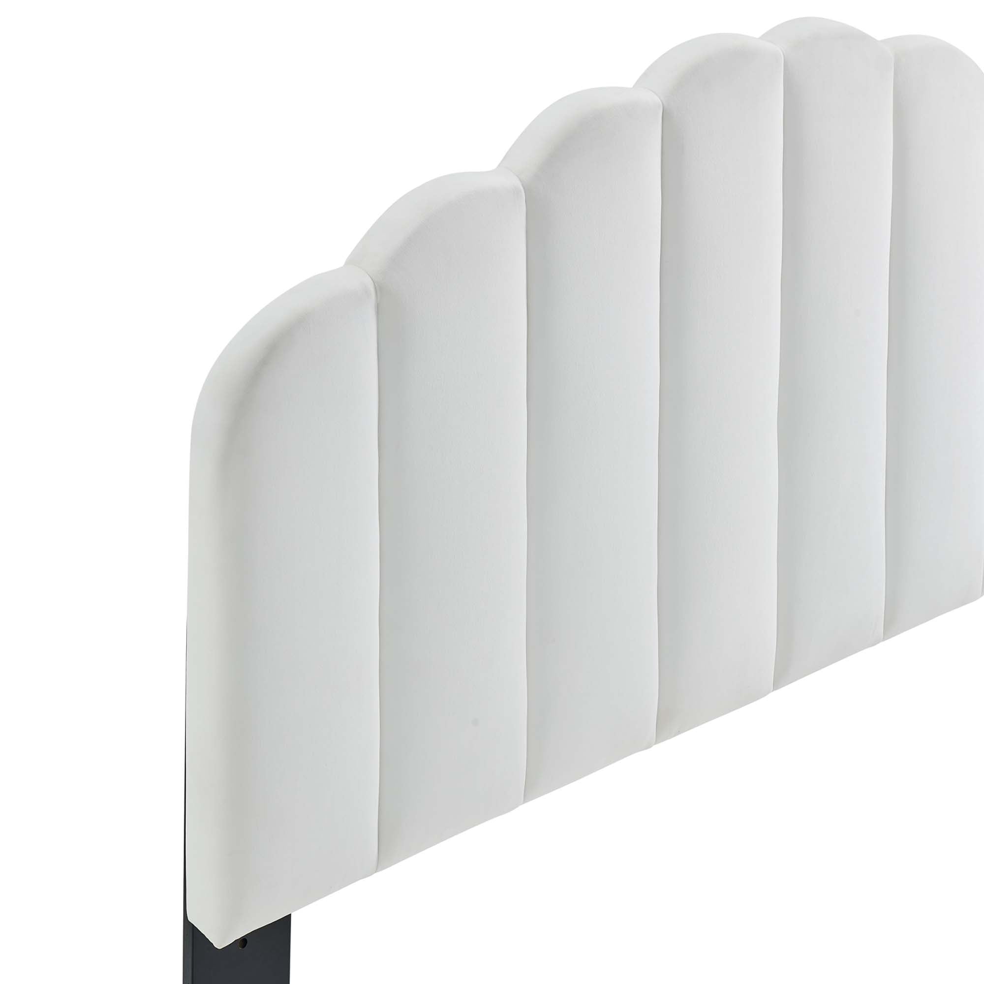 Veronique Performance Velvet Full/Queen Headboard - White