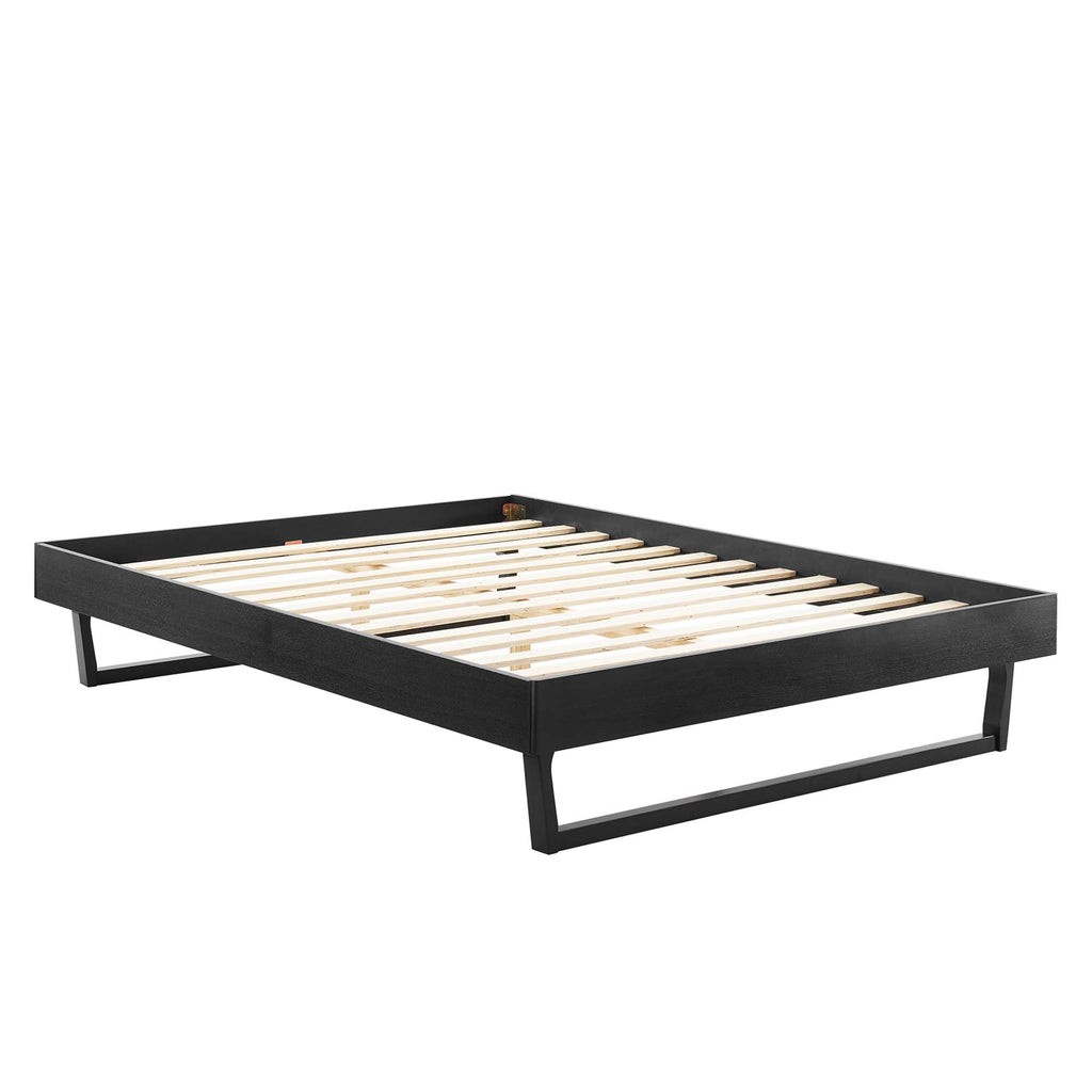 Billie Wood Full Platform Bed Frame - Black