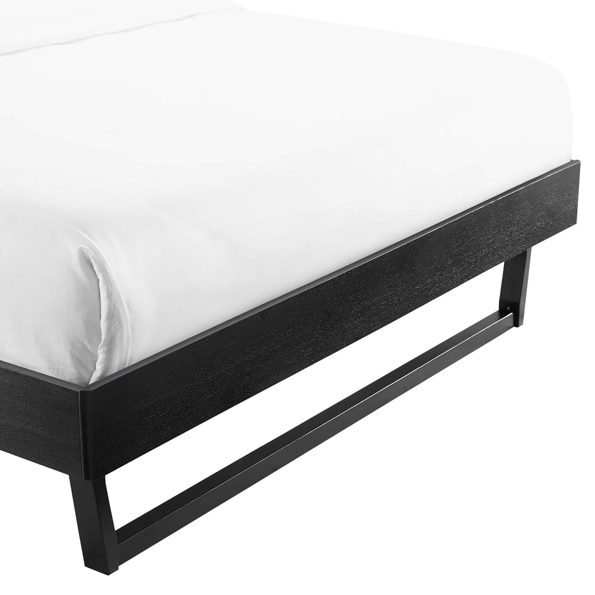 Billie Wood Full Platform Bed Frame - Black