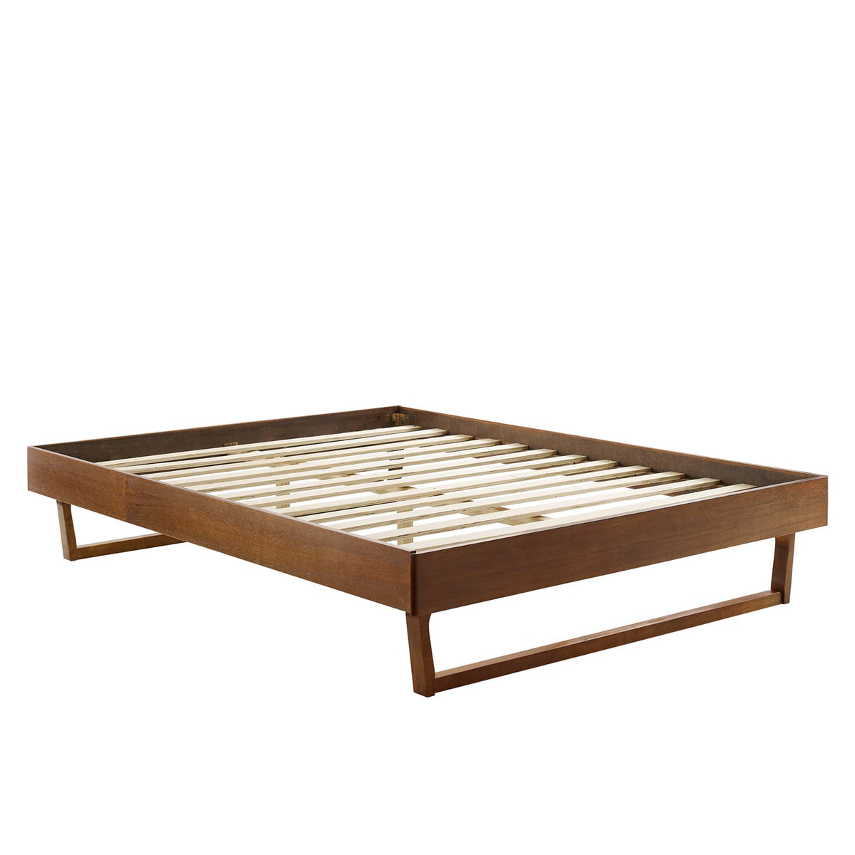 Billie Wood Full Platform Bed Frame - Walnut