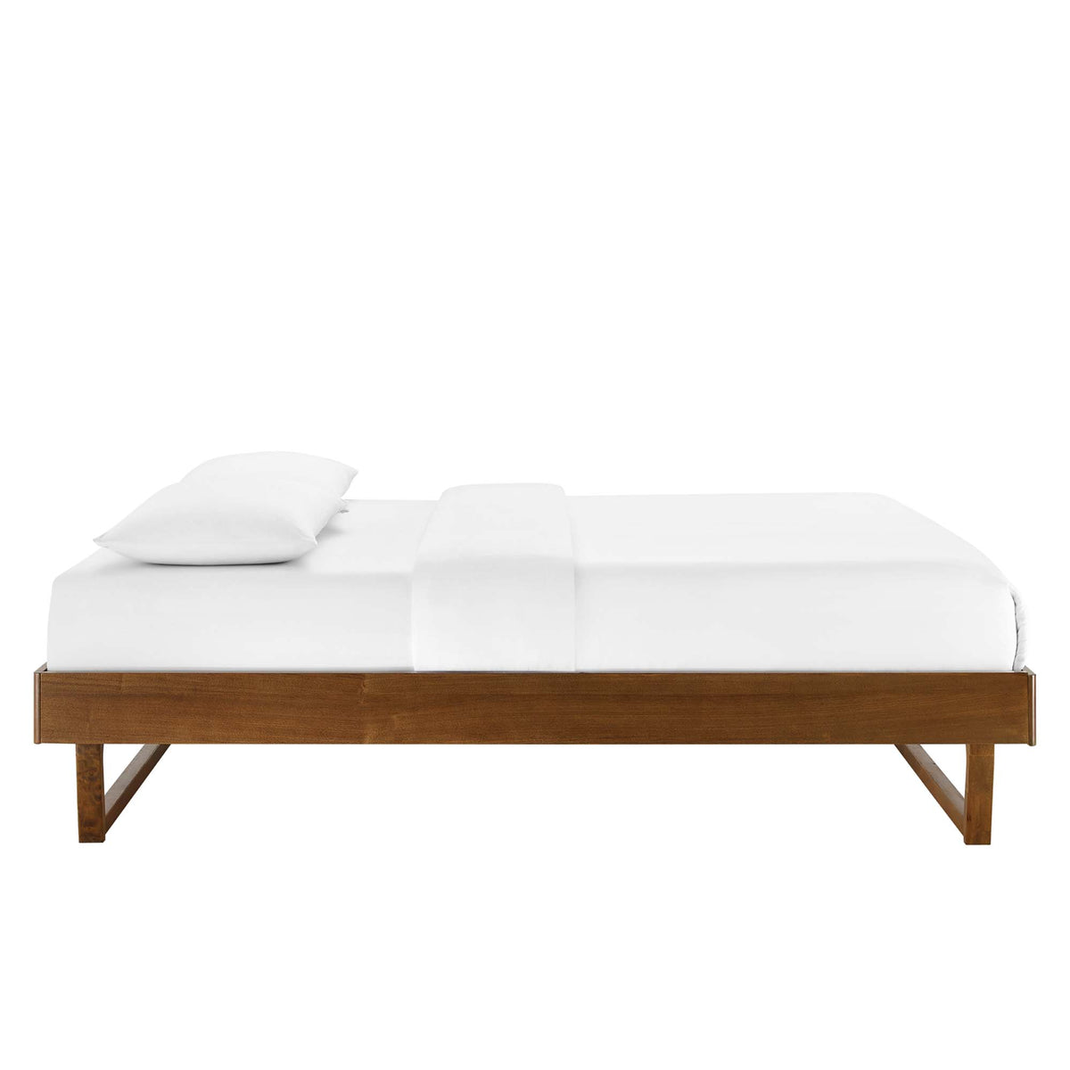 Billie Wood Queen Platform Bed Frame - Walnut