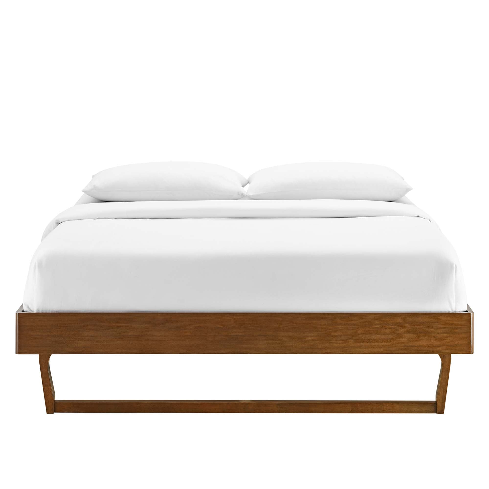 Billie Wood Queen Platform Bed Frame - Walnut