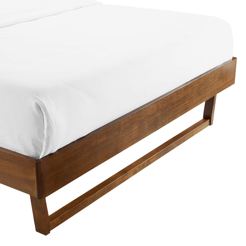 Billie Wood Queen Platform Bed Frame - Walnut