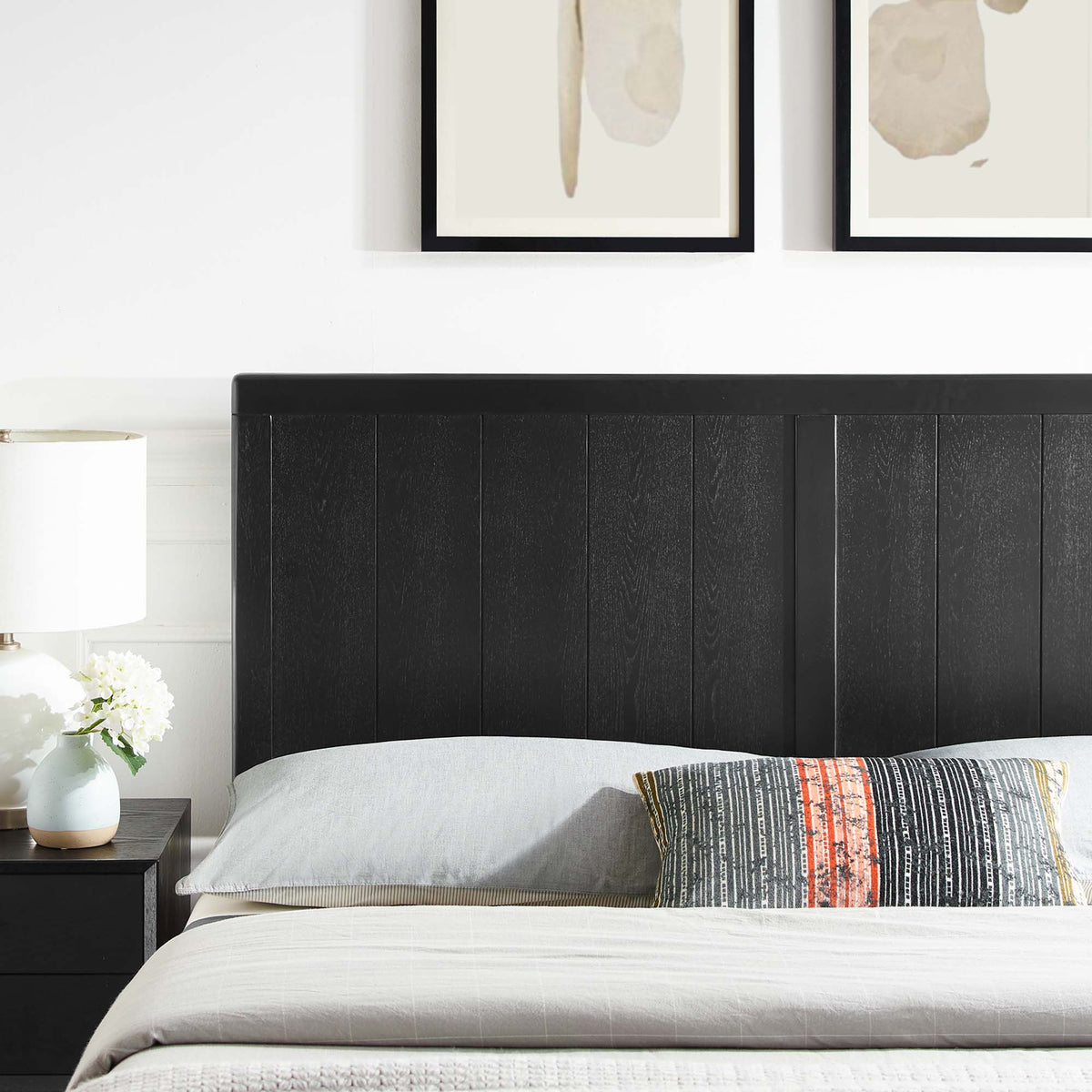 Robbie Wood King Headboard - Black