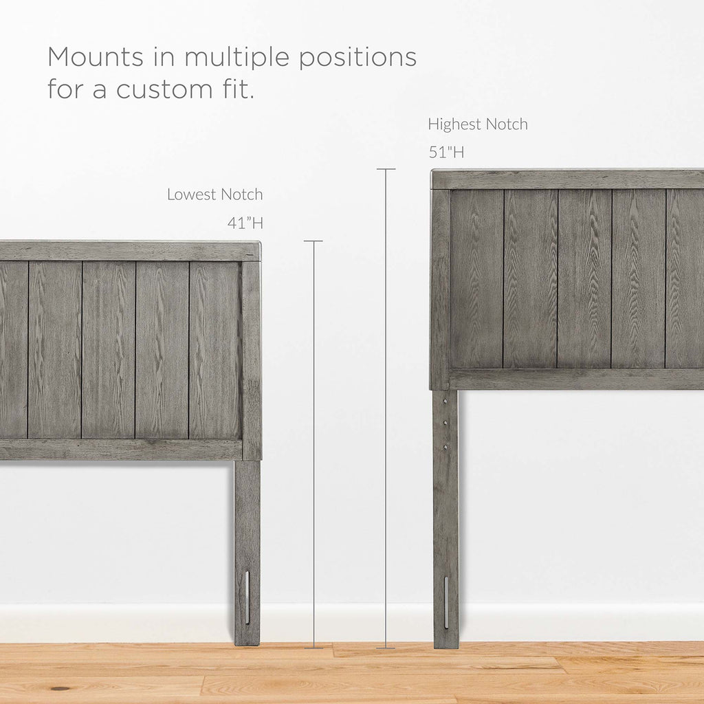 Robbie Wood King Headboard - Gray
