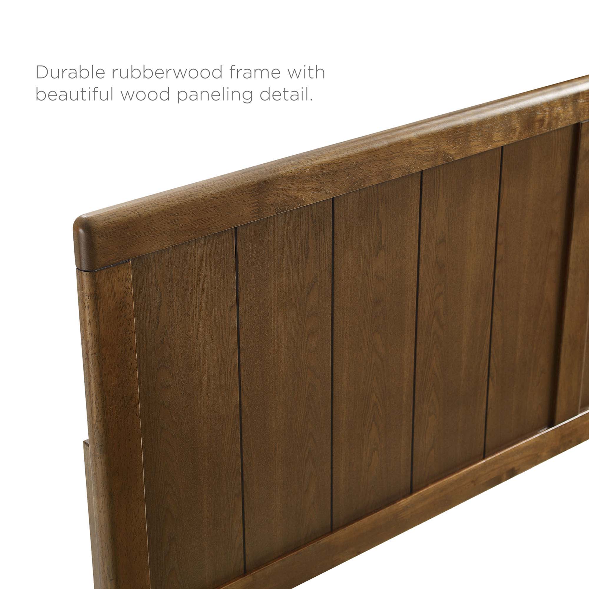 Robbie Wood King Headboard - Walnut